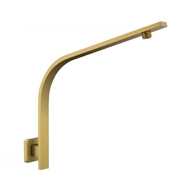 Add a touch of elegance with our Stainless Steel Square Gooseneck Wall Shower Arm in Brushed Brass Gold. Durable and stylish. Shop now at Ezymall Australia!-Shower Arm-Ezymall AU