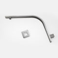 Load image into Gallery viewer, Upgrade your shower with our Stainless Steel Square Gooseneck Wall Shower Arm in Brushed Nickel Silver. Durable, stylish, and easy to install at Ezymall!-Shower Arm-Ezymall AU
