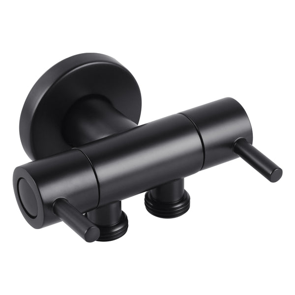 Enhance your toilet with the Independent Dual Control Bidet Valve in black. This tap provides easy and independent control for a refreshing clean. Buy now at Ezymall!-Bidet-Ezymall AU