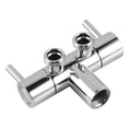 Load image into Gallery viewer, Get independent control with our Tap for Toilet Dual Control Bidet Valve in Chrome Silver. Easy to install and use, providing enhanced hygiene and convenience.-Bidet-Ezymall AU
