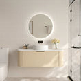 Load image into Gallery viewer, Upgrade your bathroom with the Elva 1190mm Wall Hung Vanity. Natural Oak finish, rounded edges and premium top options available.-Vanity-Matte Black-Cabinet Only-Ezymall AU
