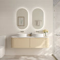 Load image into Gallery viewer, Upgrade your bathroom with the Elva 1490mm Wall Hung Vanity. Natural Oak finish, rounded edges and premium top options available.-Vanity-Brushed Nickel Silver-Cabinet Only-Ezymall AU
