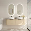 Load image into Gallery viewer, Upgrade your bathroom with the Elva 1490mm Wall Hung Vanity. Natural Oak finish, rounded edges and premium top options available.-Vanity-Gunmetal Gray-Cabinet Only-Ezymall AU
