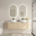 Load image into Gallery viewer, Upgrade your bathroom with the Elva 1490mm Wall Hung Vanity. Natural Oak finish, rounded edges and premium top options available.-Vanity-Matte Black-Cabinet Only-Ezymall AU
