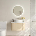 Load image into Gallery viewer, Upgrade your bathroom with the Elva 740mm Wall Hung Vanity. Natural Oak finish, rounded edges and premium top options available.-Vanity-Brushed Nickel Silver-Cabinet Only-Ezymall AU
