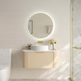 Load image into Gallery viewer, Upgrade your bathroom with the Elva 890mm Wall Hung Vanity. Natural Oak finish, rounded edges and premium top options available.-Vanity-Brushed Brass Gold-Cabinet Only-Ezymall AU
