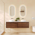 Load image into Gallery viewer, Upgrade your bathroom with the Paris 1490mm Wall Hung Vanity. Walnut Woodmatt finish, double drawers and premium top options available.-Vanity-Gunmetal Gray-Cabinet Only-Ezymall AU
