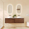 Load image into Gallery viewer, Upgrade your bathroom with the Paris 1490mm Wall Hung Vanity. Walnut Woodmatt finish, double drawers and premium top options available.-Vanity-Matte Black-Cabinet Only-Ezymall AU
