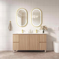 Load image into Gallery viewer, Upgrade your bathroom with the RITA 1480mm Freestanding Vanity. Elegant Oak finish, 2 doors, 4 drawers and premium top options available.-Vanity-Cabinet Only-Legs-Ezymall AU
