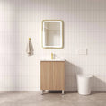 Load image into Gallery viewer, Upgrade your bathroom with the RITA 586mm Freestanding Vanity. Elegant Oak finish, two-door storage and premium top options available.-Vanity-Cabinet Only-Legs-Ezymall AU
