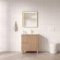 Load image into Gallery viewer, Upgrade your bathroom with the RITA 730mm Freestanding Vanity. Elegant Oak finish, 2 drawers, 1 door and premium top options available.-Vanity-Left Hand Drawers-Cabinet Only-Legs-Ezymall AU
