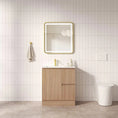 Load image into Gallery viewer, Upgrade your bathroom with the RITA 730mm Freestanding Vanity. Elegant Oak finish, 2 drawers, 1 door and premium top options available.-Vanity-Right Hand Drawers-Cabinet Only-Kickboard-Ezymall AU

