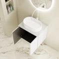 Load image into Gallery viewer, Upgrade your bathroom with the Seattle 600mm Wall Hung Vanity. Matt White finish, two-door storage and premium top options available.-Vanity-Luna White Stone Top-Ezymall AU
