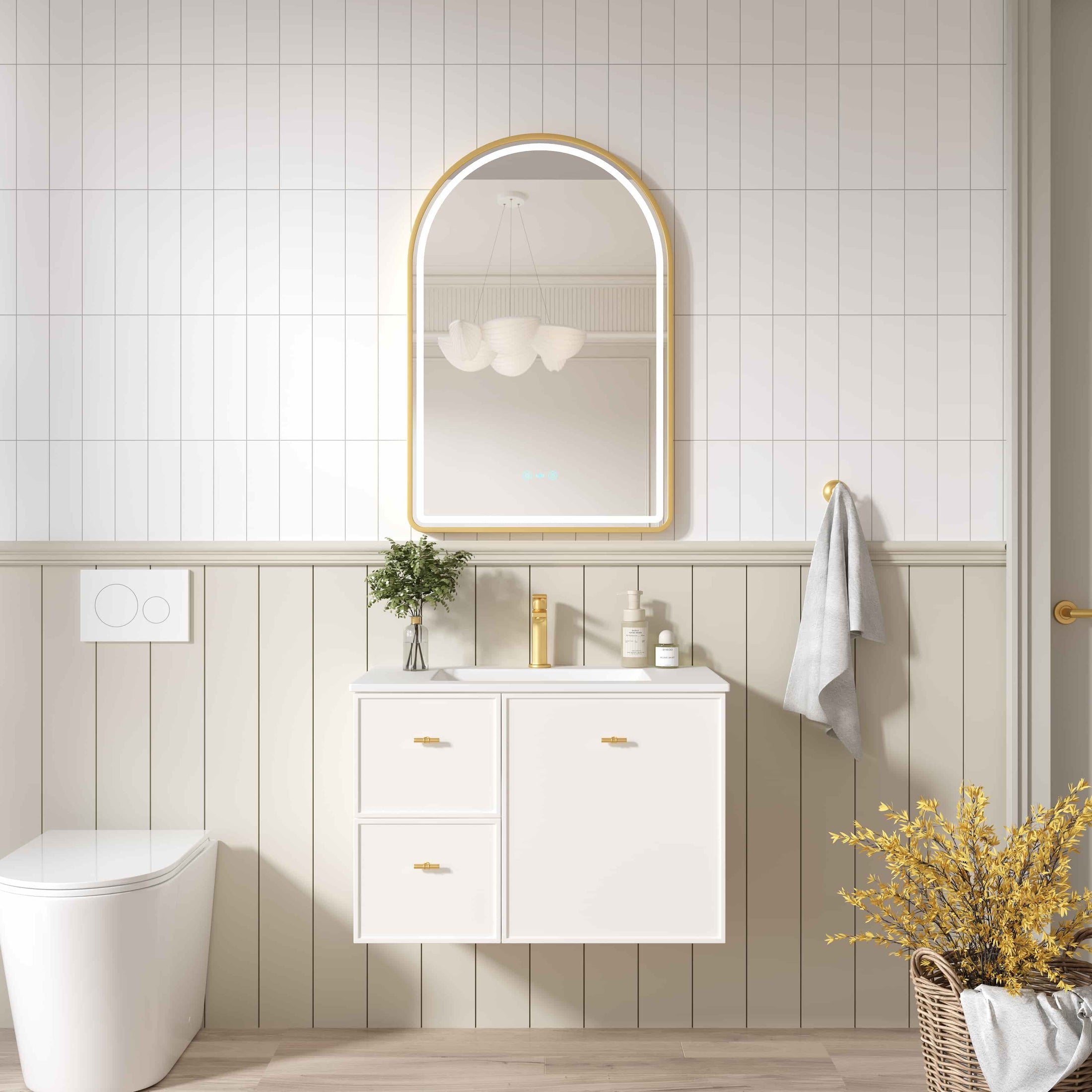 Upgrade your bathroom with the Seattle 750mm Wall Hung Vanity. Matt White finish, soft-close drawers and premium top options available.-Vanity-Cabinet Only-Ezymall AU