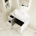 Load image into Gallery viewer, Upgrade your bathroom with the Seattle 900mm Wall Hung Vanity. Matt White finish, 2 doors, 2 drawers and premium top options available.-Vanity-Luna White Stone Top-Ezymall AU
