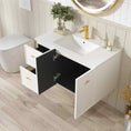 Load image into Gallery viewer, Upgrade your bathroom with the Seattle 900mm Wall Hung Vanity. Matt White finish, 2 doors, 2 drawers and premium top options available.-Vanity-Ceramic Top-Ezymall AU
