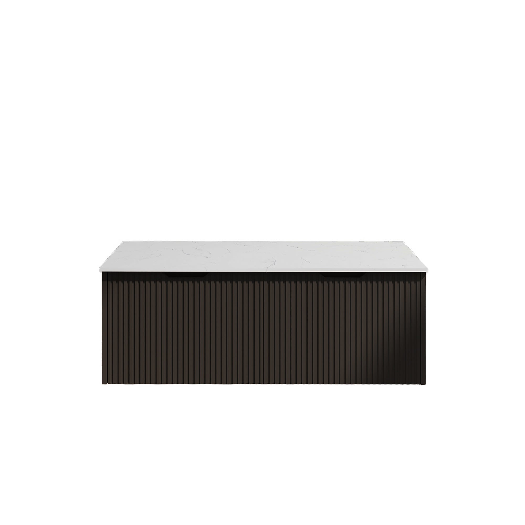 Vienna 1200mm Wall Hung Fluted Vanity Cabinet - Matte Black