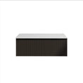 Load image into Gallery viewer, Vienna 1200mm Wall Hung Fluted Vanity Cabinet Double Bowl - Matte Black
