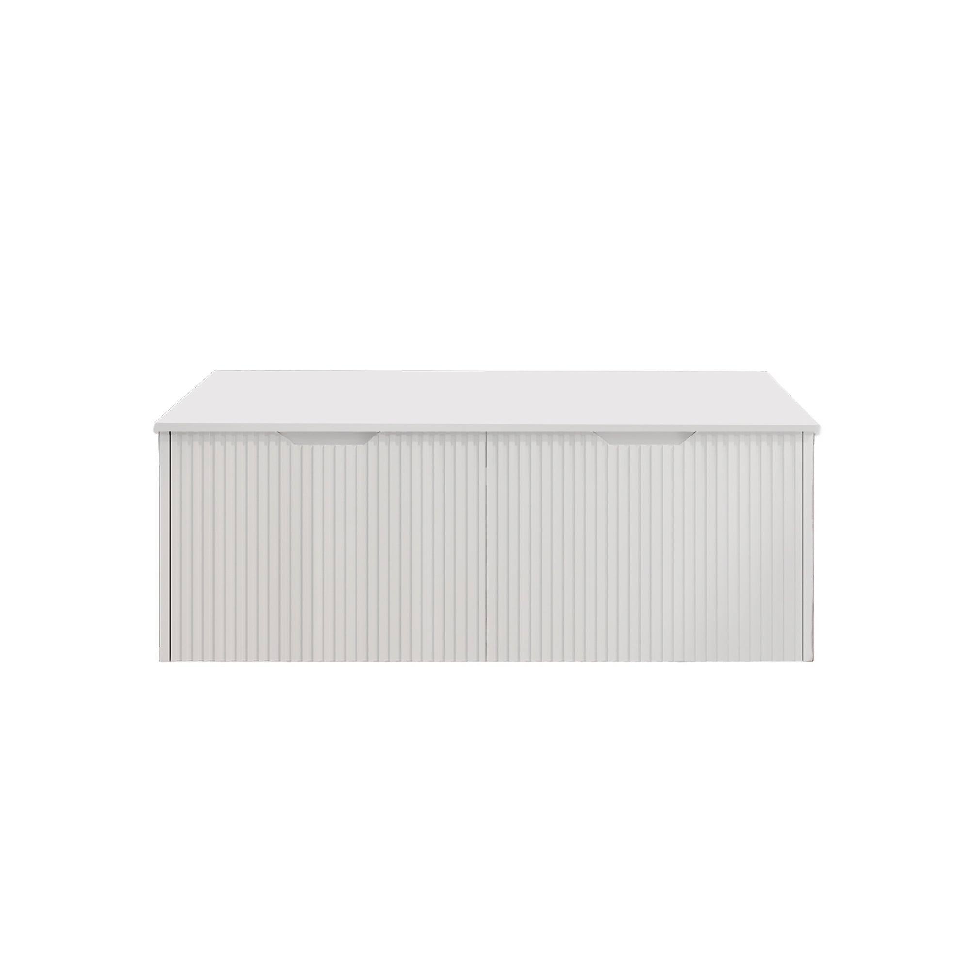Vienna 1200mm Wall Hung Fluted Vanity Cabinet - Matte White