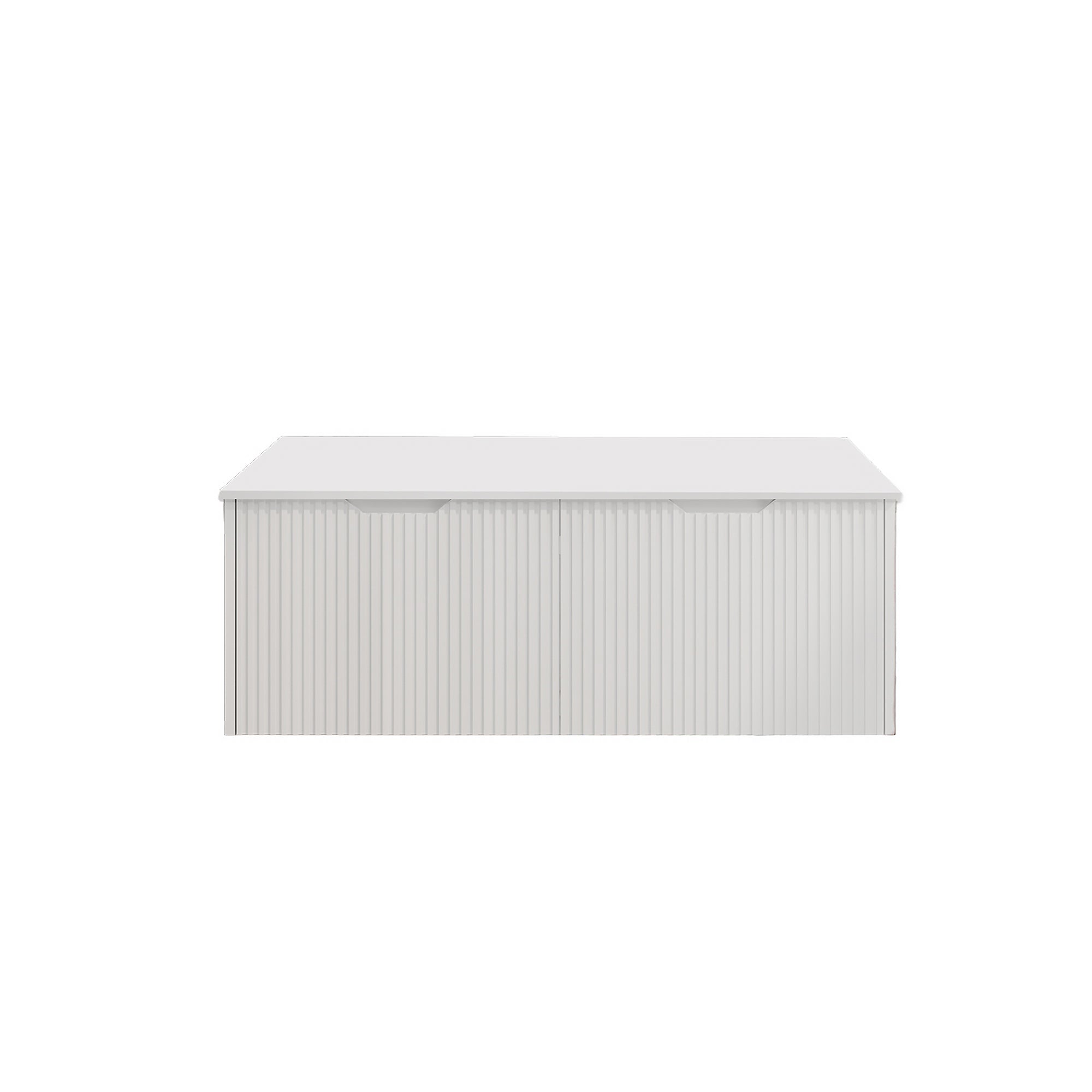 Vienna 1200mm Wall Hung Fluted Vanity Cabinet (Double Bowl) - Matte White