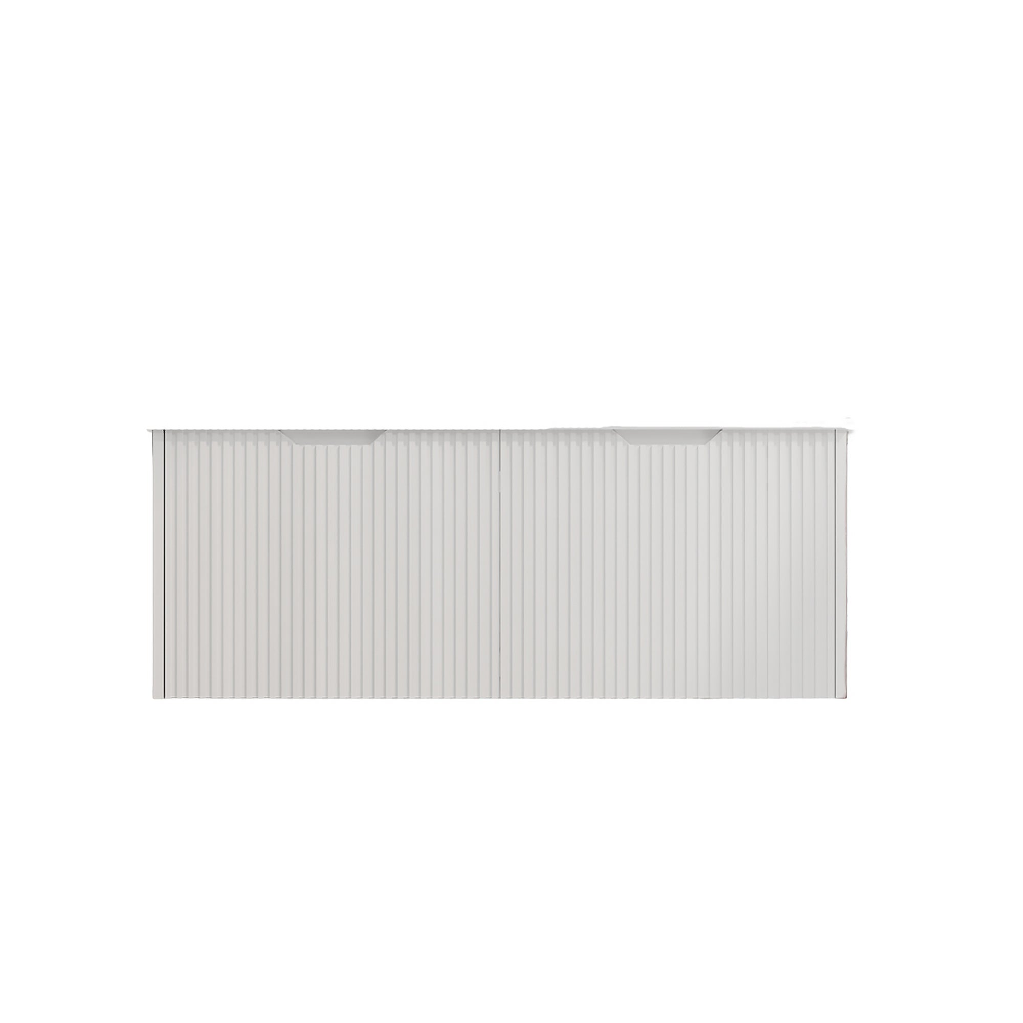 Vienna 1200mm Wall Hung Fluted Vanity Cabinet - Matte White