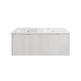 Load image into Gallery viewer, Vienna 1500mm Wall Hung Fluted Vanity Cabinet (Double Bowl) - Matte White
