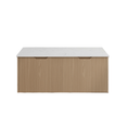 Load image into Gallery viewer, Vienna 1500mm Wall Hung Fluted Vanity Cabinet (Double Bowl) - American Oak
