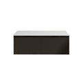 Load image into Gallery viewer, Vienna 1500mm Wall Hung Fluted Vanity Cabinet (Double Bowl) - Matte Black
