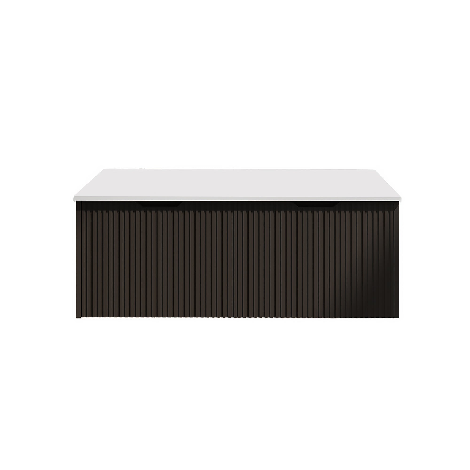 Vienna 1500mm Wall Hung Fluted Vanity Cabinet - Matte Black