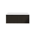 Load image into Gallery viewer, Vienna 1500mm Wall Hung Fluted Vanity Cabinet (Double Bowl) - Matte Black
