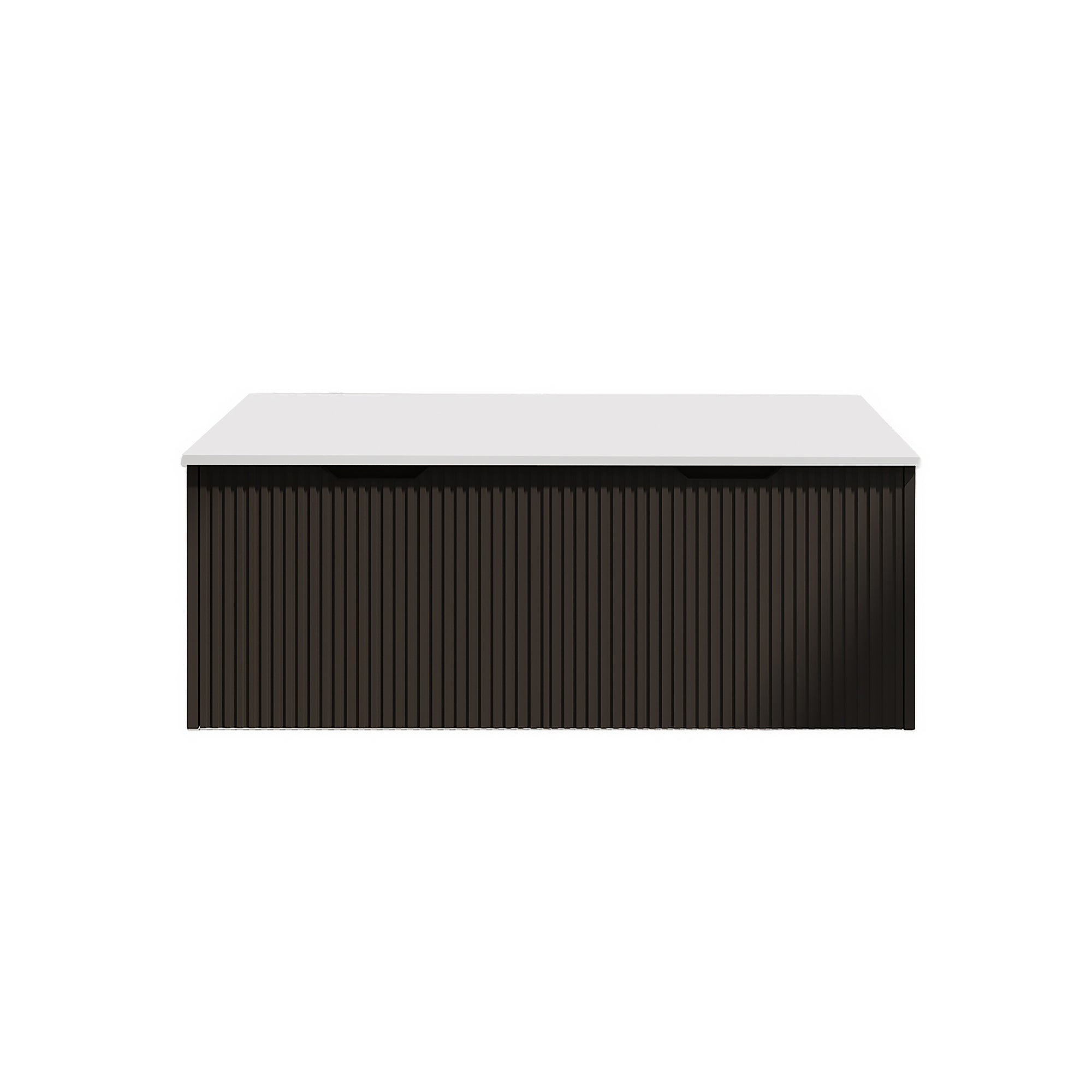 Vienna 1500mm Wall Hung Fluted Vanity Cabinet (Double Bowl) - Matte Black