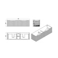Load image into Gallery viewer, Vienna 1500mm Wall Hung Fluted Vanity Cabinet - Matte Black
