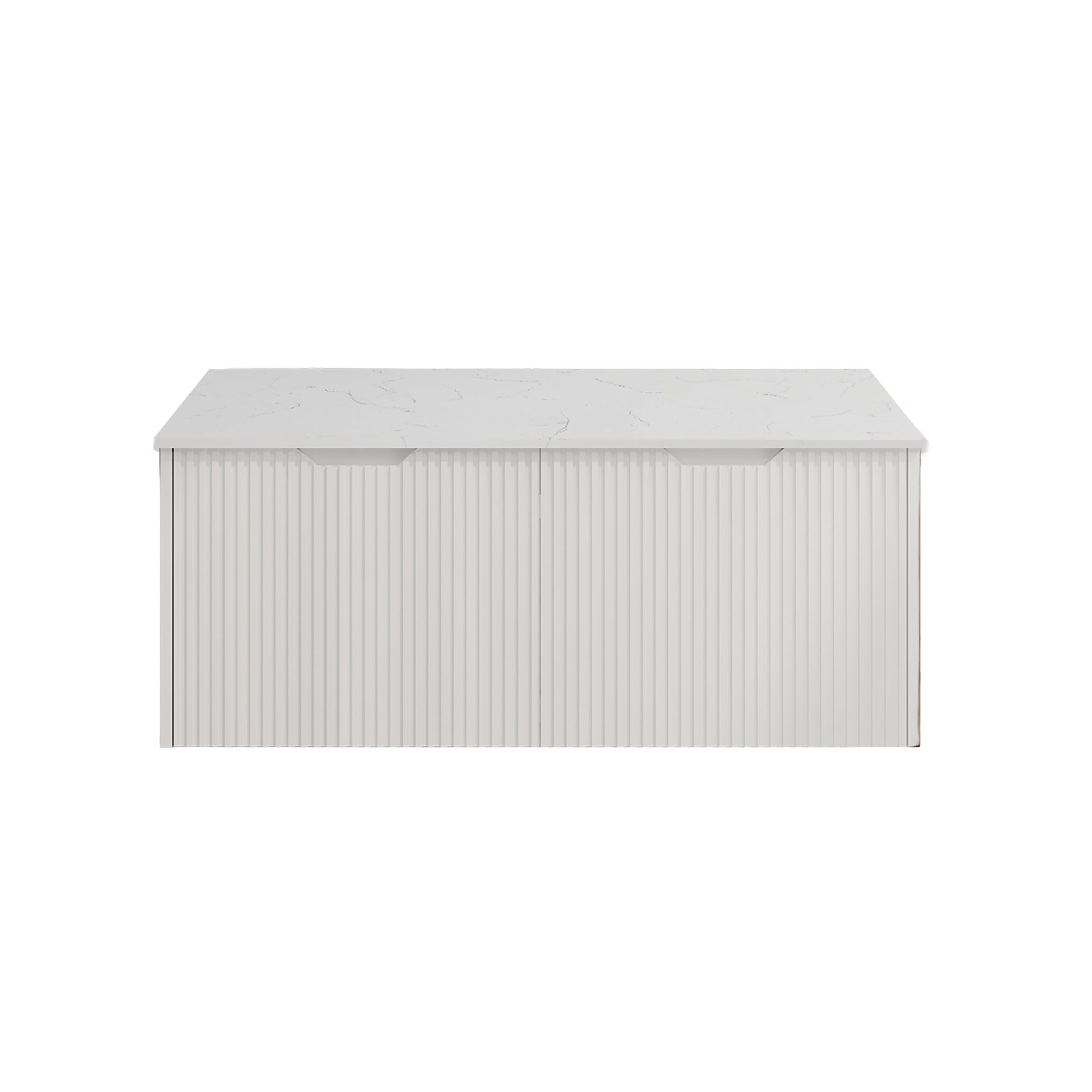 Vienna 1500mm Wall Hung Fluted Vanity Cabinet -Matte White