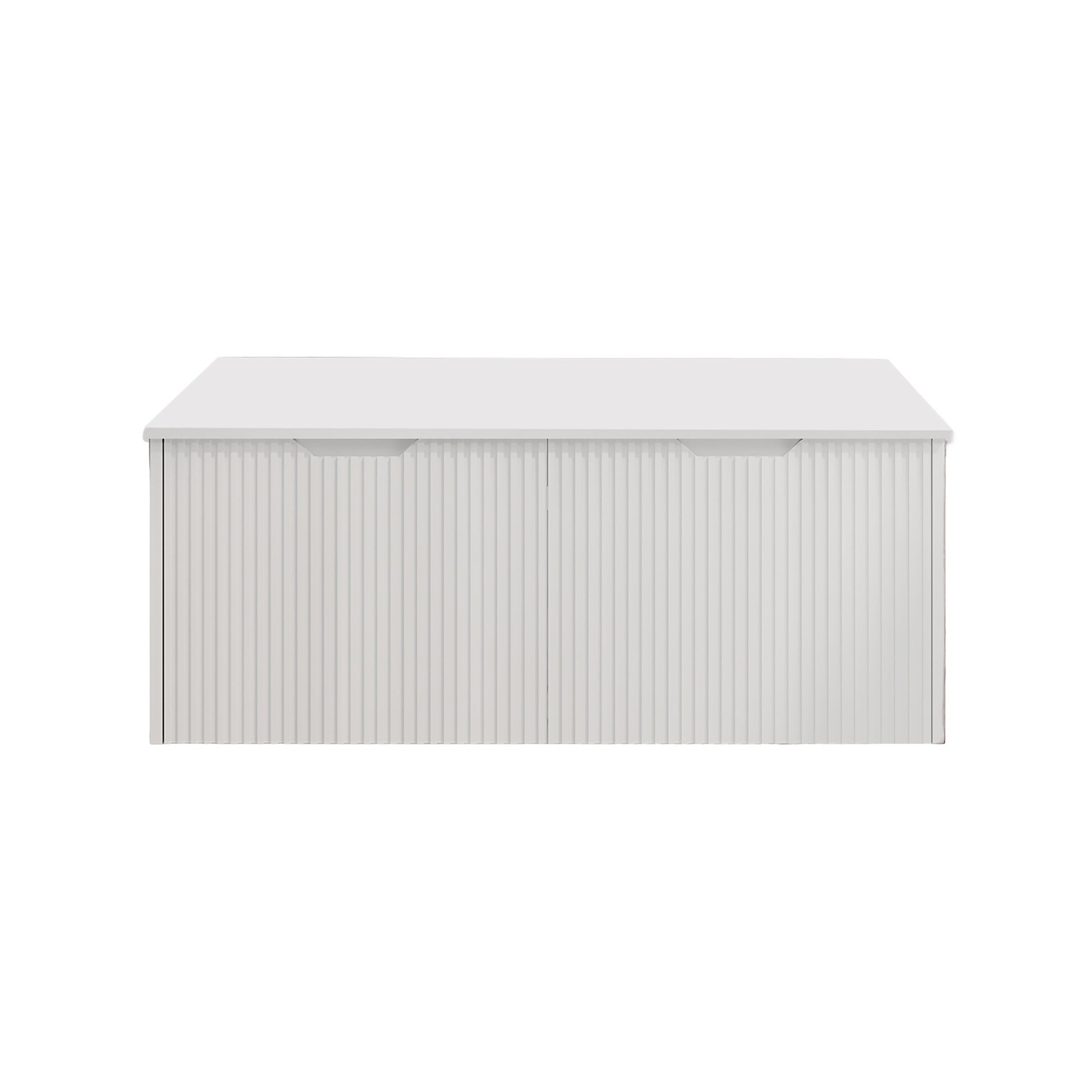 Vienna 1500mm Wall Hung Fluted Vanity Cabinet -Matte White