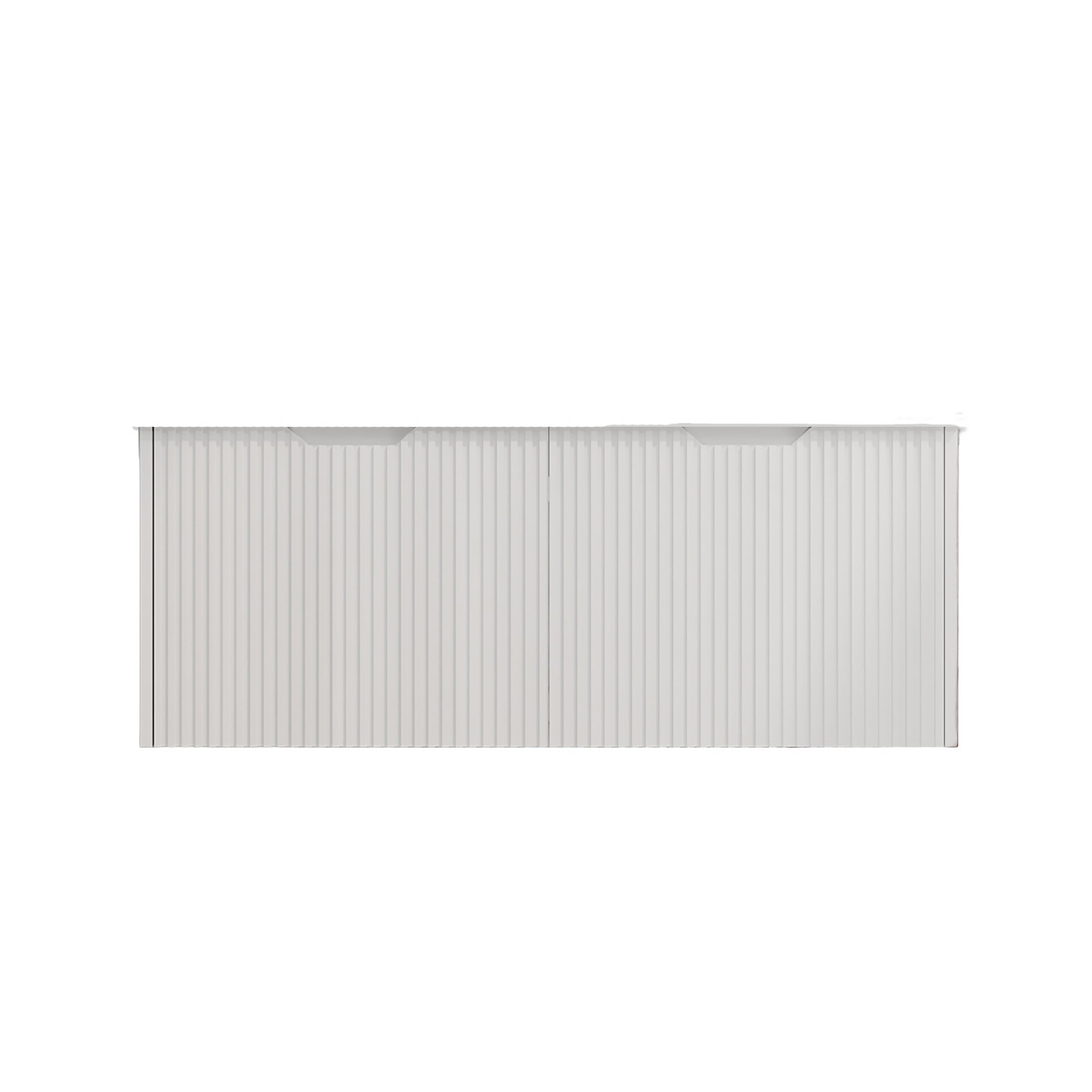 Vienna 1500mm Wall Hung Fluted Vanity Cabinet -Matte White