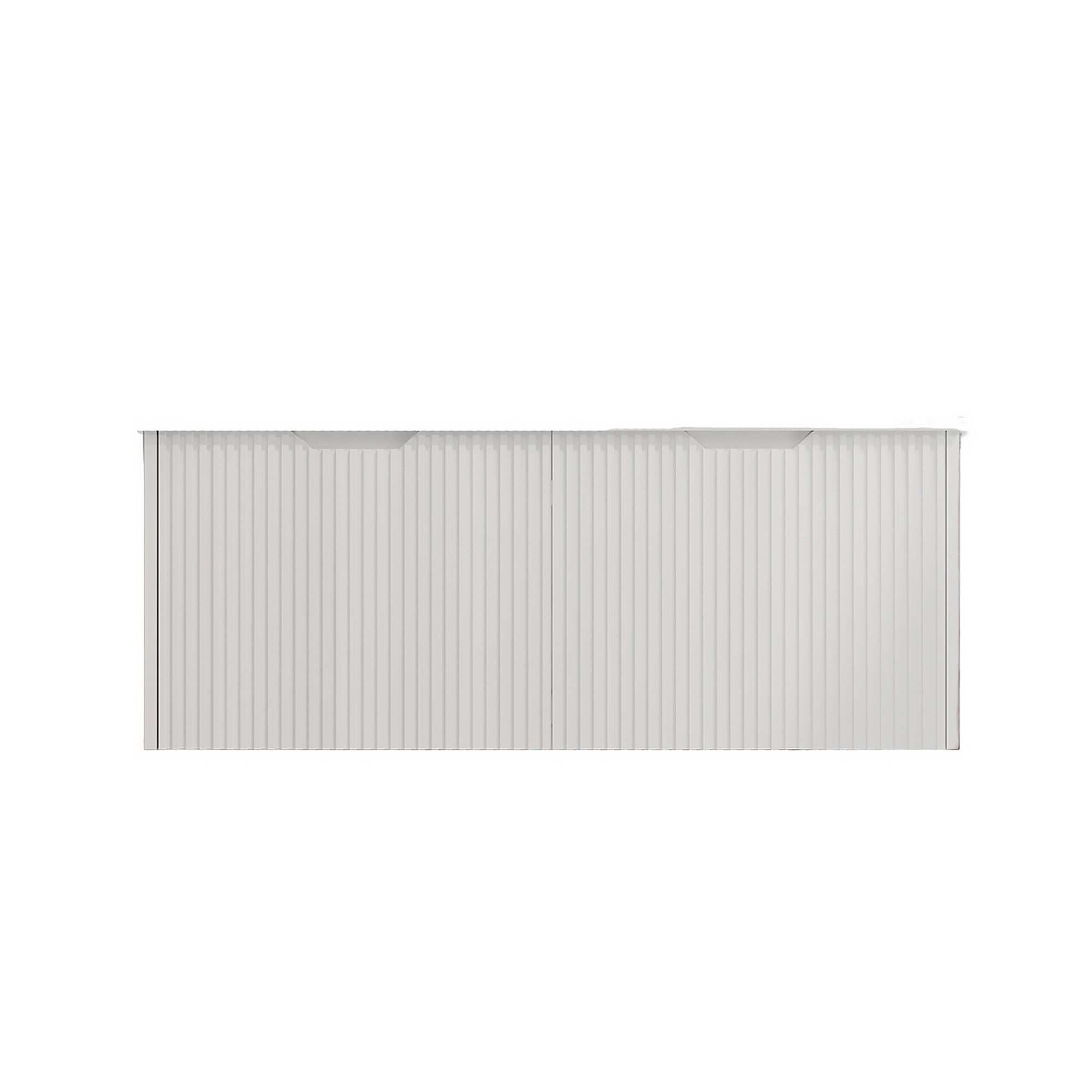 Vienna 1500mm Wall Hung Fluted Vanity Cabinet (Double Bowl) - Matte White