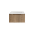 Load image into Gallery viewer, Vienna 600mm Wall Hung Fluted Vanity Cabinet - American Oak
