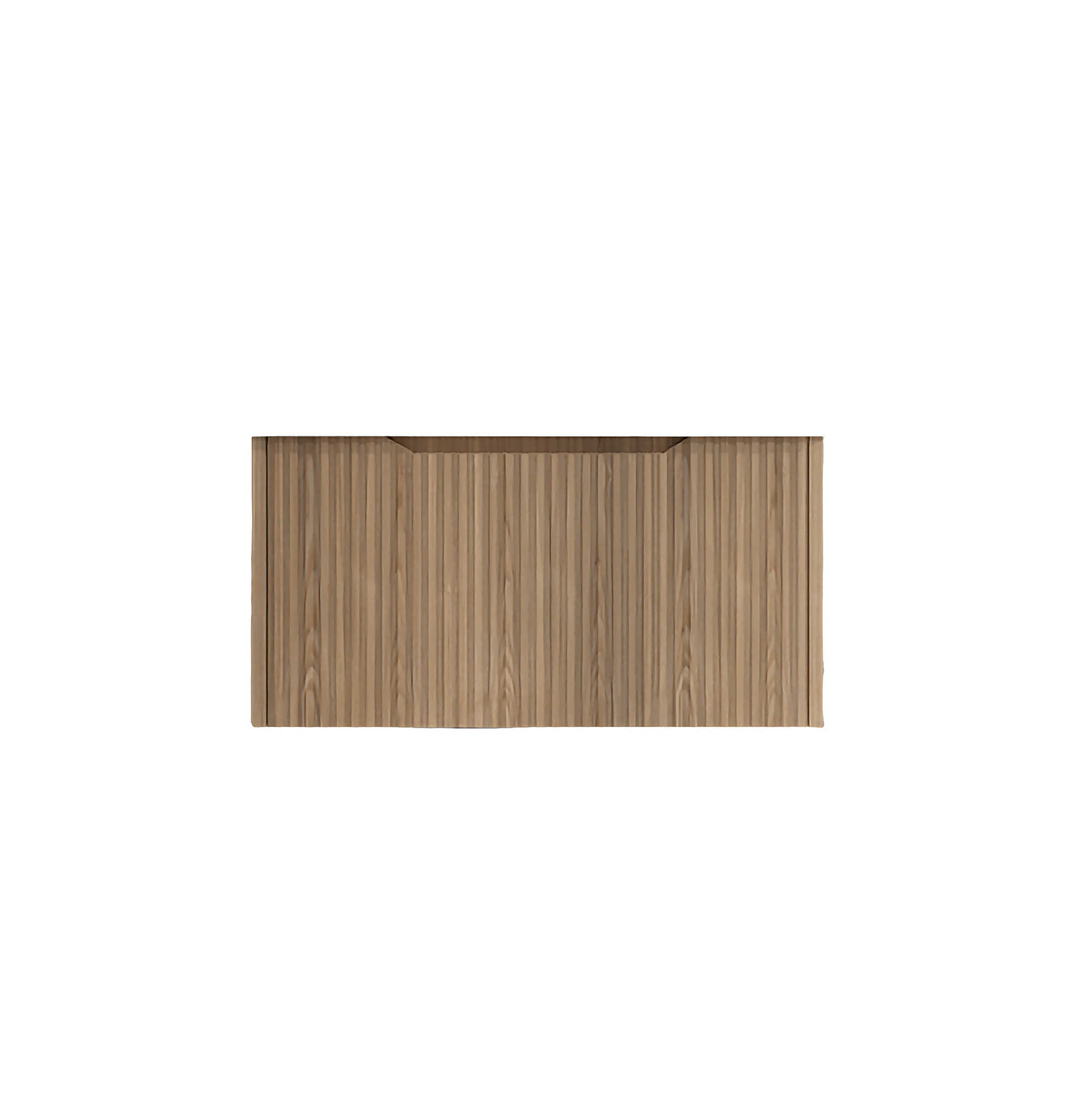 Vienna 600mm Wall Hung Fluted Vanity Cabinet - American Oak