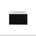 Load image into Gallery viewer, Vienna 600mm Wall Hung Fluted Vanity Cabinet - Matte Black
