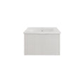 Load image into Gallery viewer, Vienna 600mm Wall Hung Fluted Vanity Cabinet - Matte White
