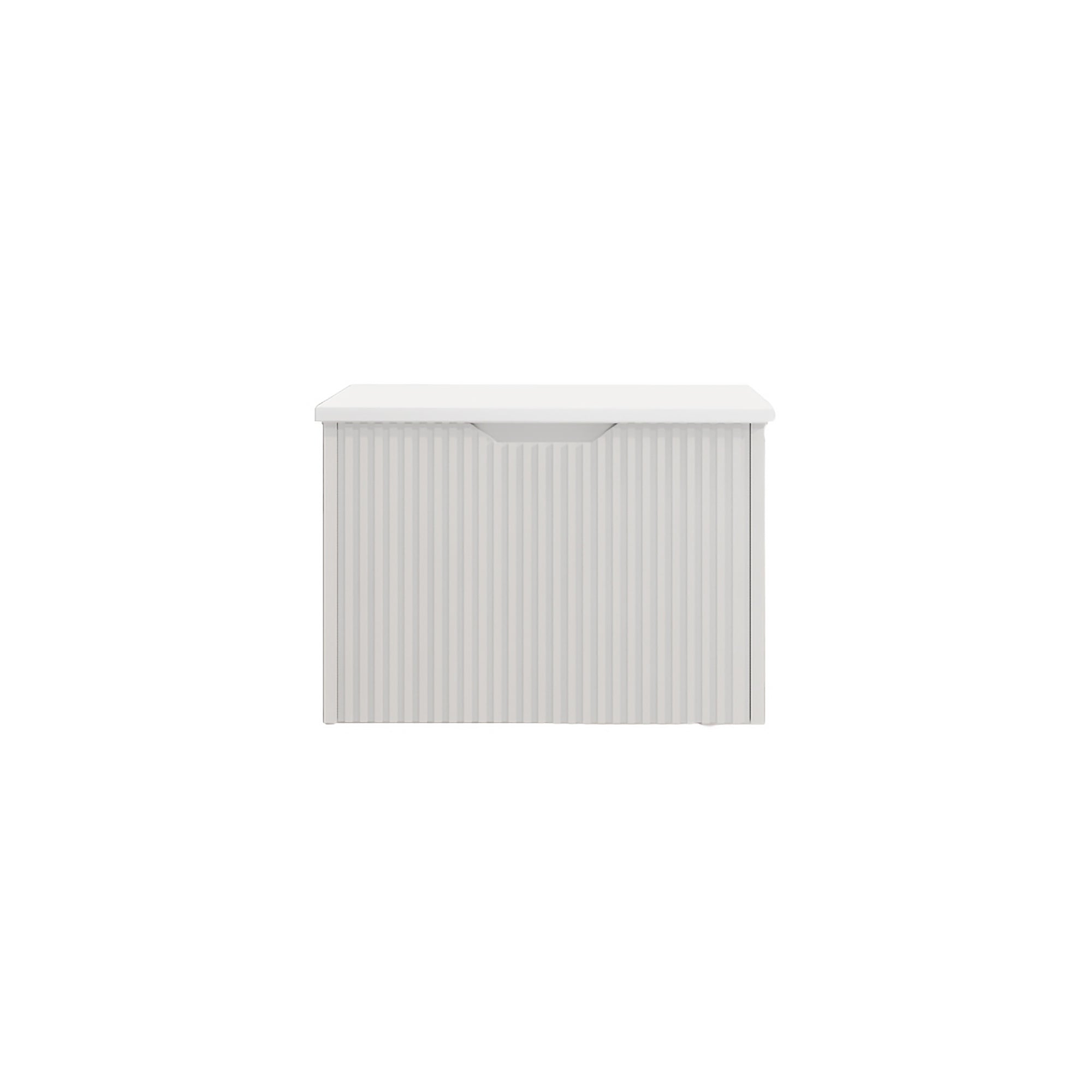 Vienna 600mm Wall Hung Fluted Vanity Cabinet - Matte White