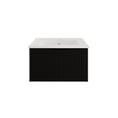 Load image into Gallery viewer, Vienna 750mm Wall Hung Fluted Vanity Cabinet - Matte Black
