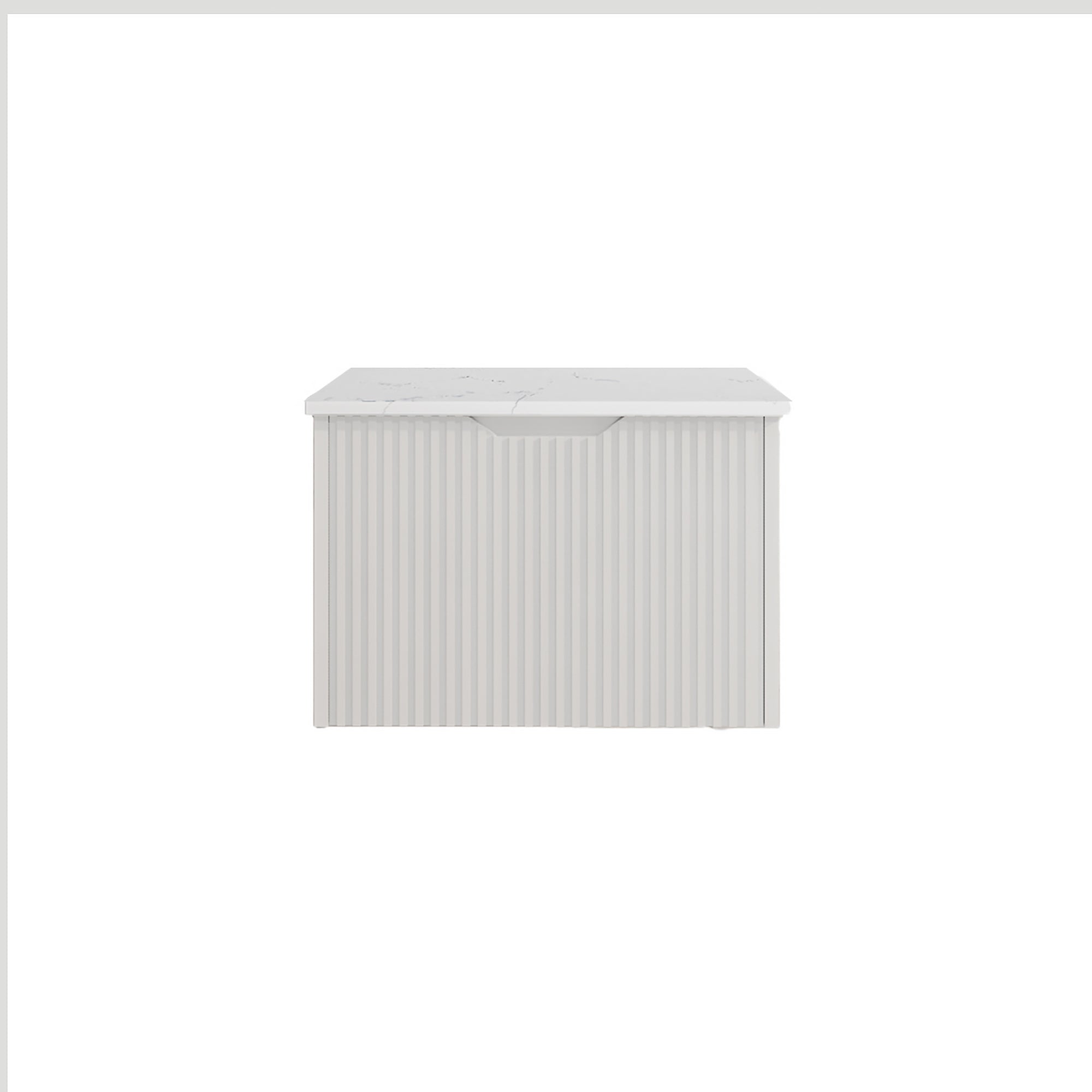 Vienna 750mm Wall Hung Fluted Vanity Cabinet - Matte White
