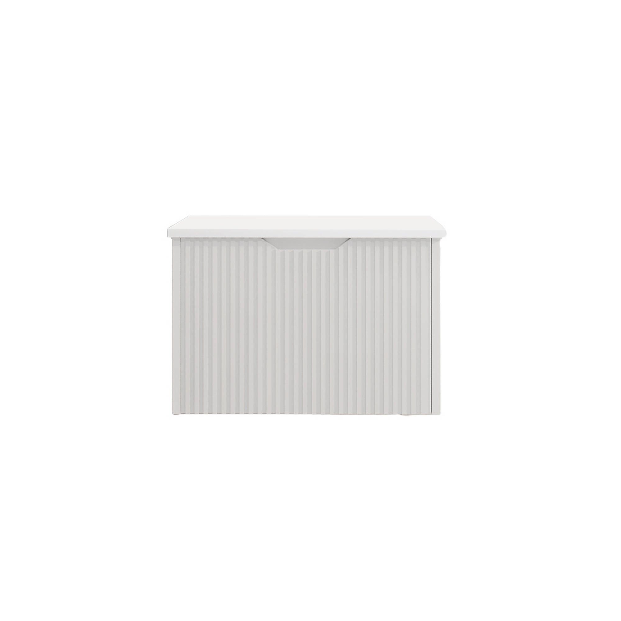 Vienna 750mm Wall Hung Fluted Vanity Cabinet - Matte White