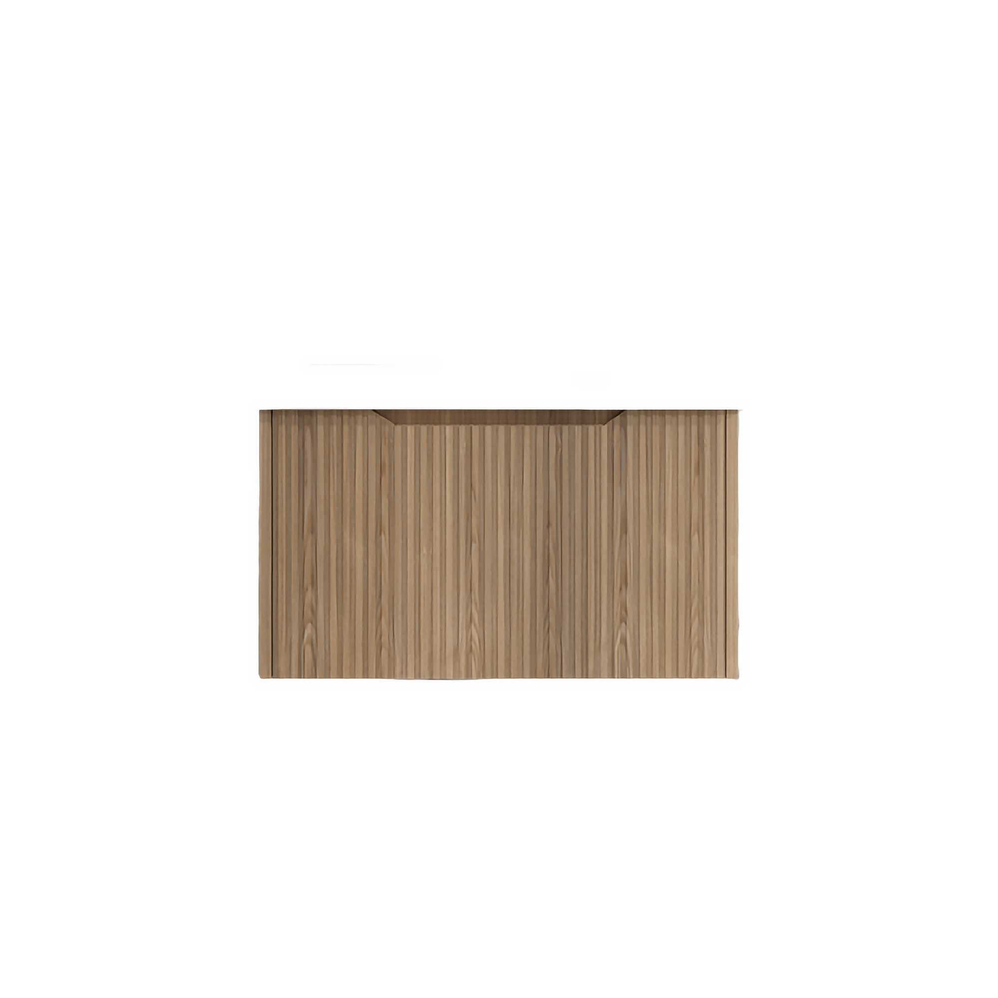 Vienna 900mm Wall Hung Fluted Vanity Cabinet - American Oak