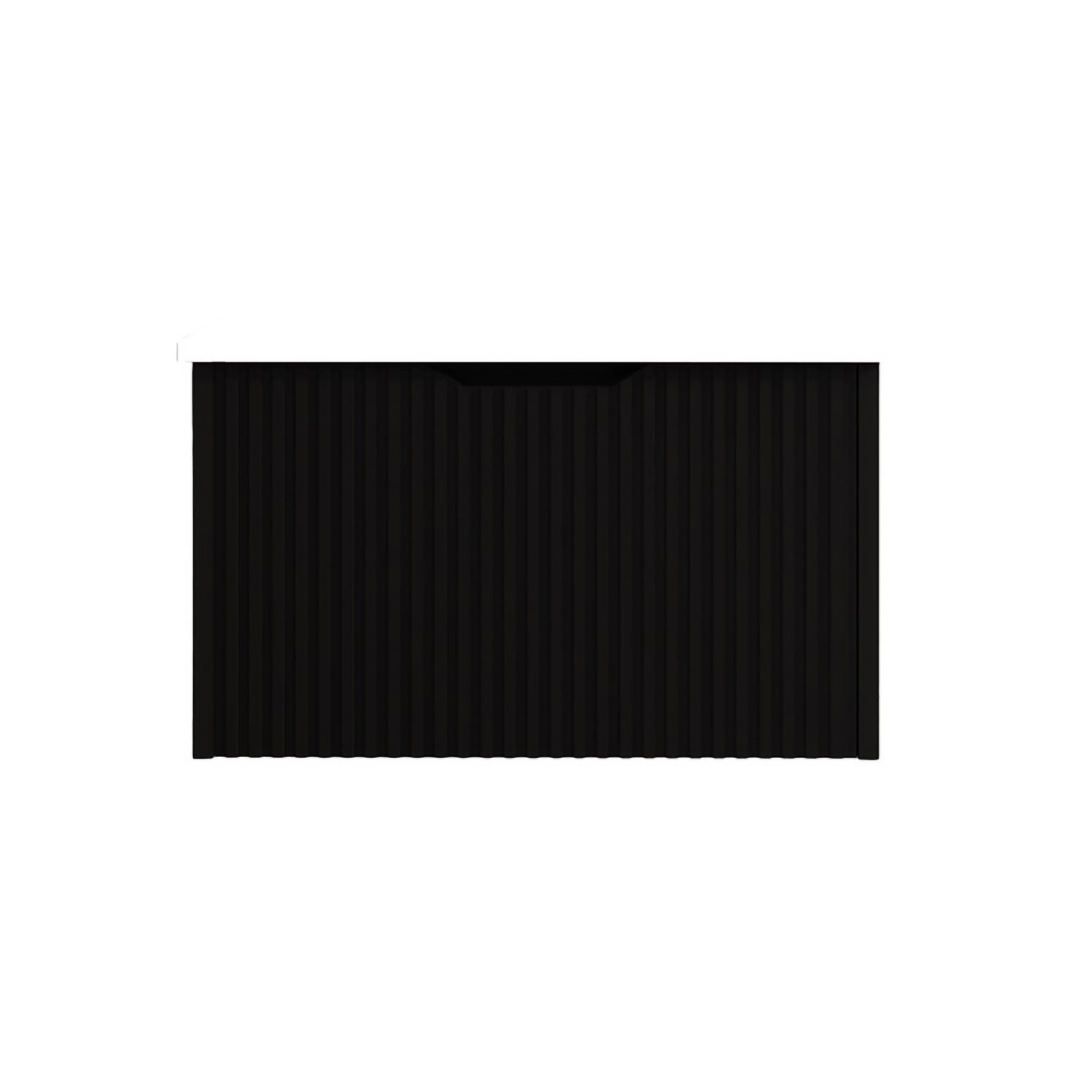 Vienna 900mm Wall Hung Fluted Vanity Cabinet - Matte Black