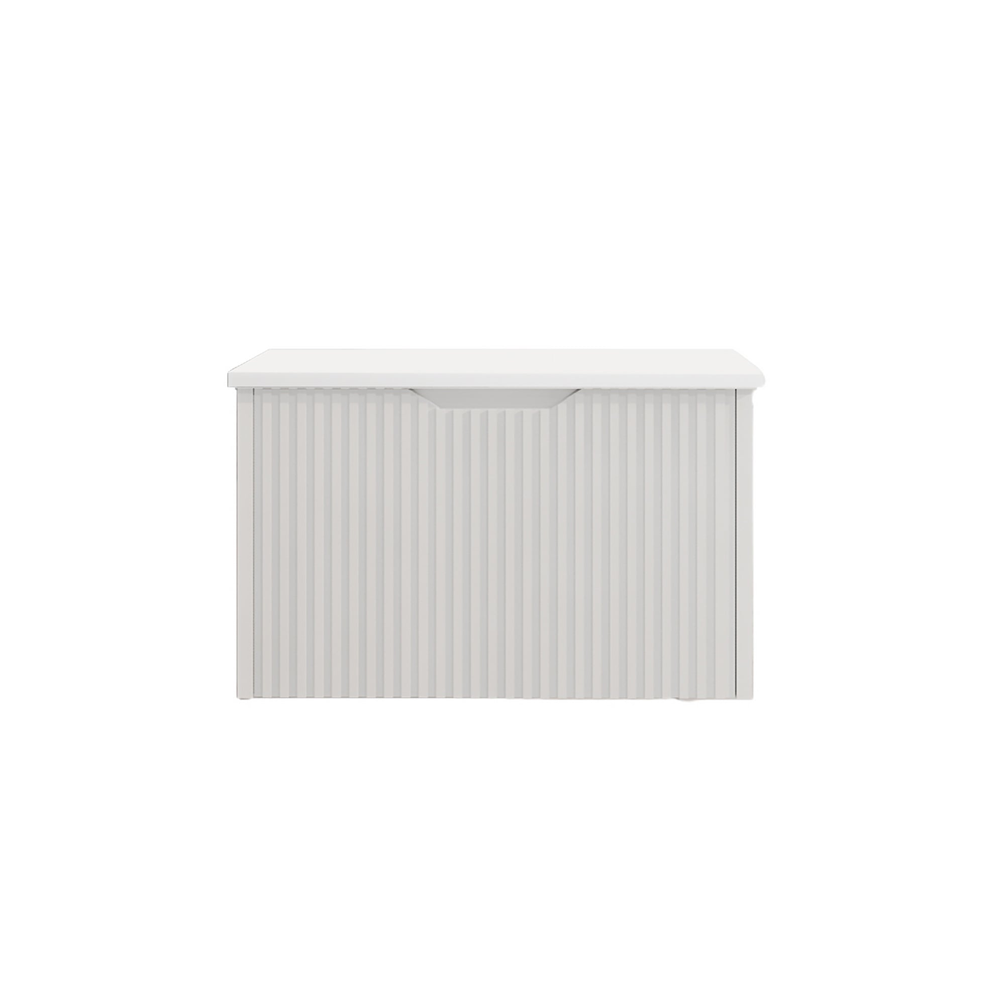 Vienna 900mm Wall Hung Fluted Vanity Cabinet - Matte White