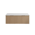 Load image into Gallery viewer, Vienna 1200mm Wall Hung Fluted Vanity Cabinet (Double Bowl) - American Oak
