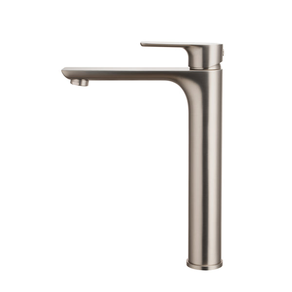 Elevate your bathroom with the VOG Solid Brass Tall Basin Mixer in Brushed Nickel Silver. Durable, stylish, and easy to install. Shop now at Ezymall!-Basin Mixer-Ezymall AU