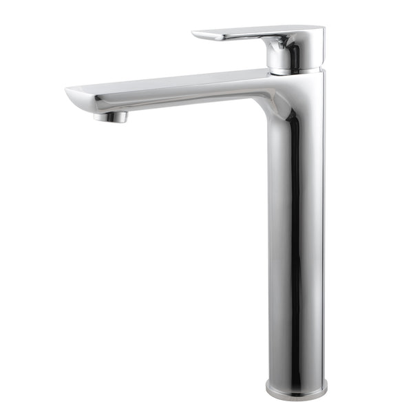 Enhance your basin with the VOG Solid Brass Tall Basin Mixer in Chrome Silver. Durable, stylish, and easy to install. Shop now for a modern touch!-Basin Mixer-Ezymall AU